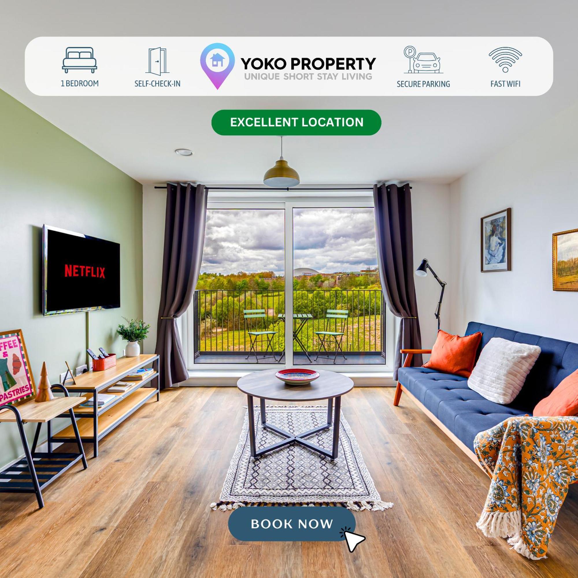 Penthouse Apartment - City Centre - Secure Parking, Balcony, Self-Check-In, Fast Wifi And Smart Tv With Netflix By Yoko Property Milton Keynes Eksteriør billede